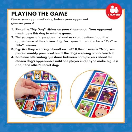 abeec Who's My Good Dog? Travel Game | Portable Guessing Game for Kids | Dog-Themed Guess Who Board Game | Plane, Car & Holiday Activities | Fun Travel Essentials for Kids — view 4