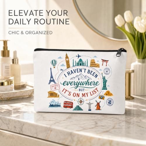 prezentz Travel Makeup Bag with Travel Turtle Keyring for Women Travellers — view 3