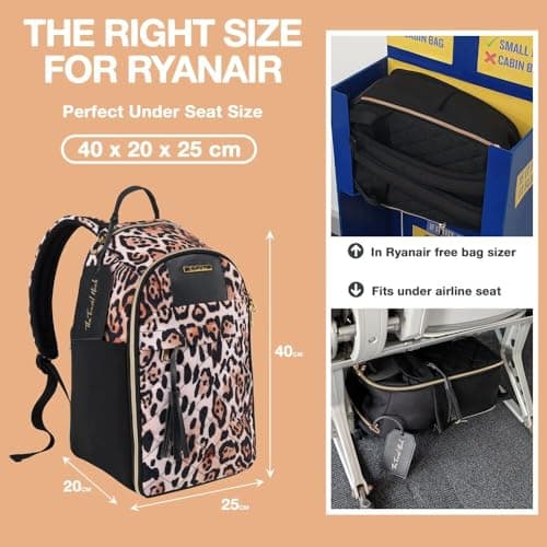 Cabin Max Ryanair Cabin Bags for Women 40x20x25 Underseat Travel Backpack — view 3