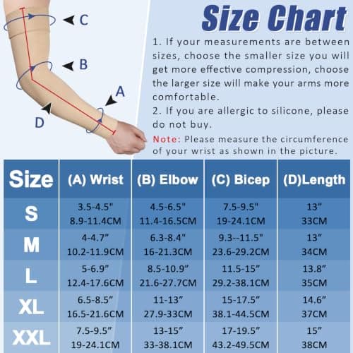 Beister 20-30 mmHg Compression Arm Sleeves for Pain Relief, Single — view 3
