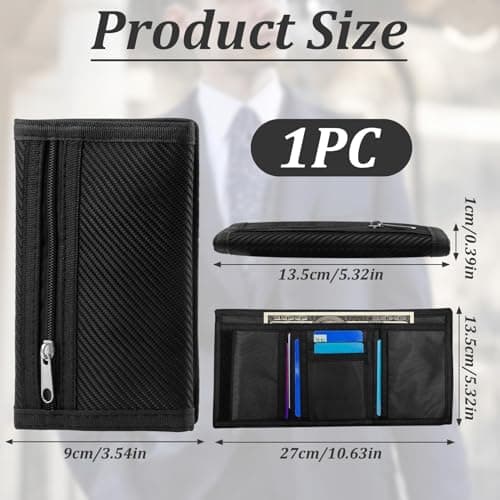 NGUIT Slim Wallet for Men UK Trifold Sports Wallet Thin Compact Travel — view 2