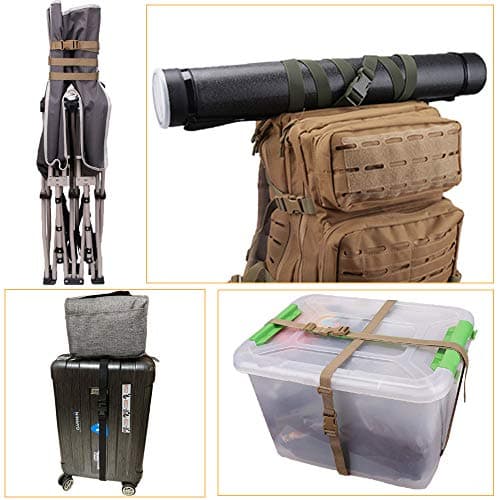 Magarrow Luggage Straps Adjustable Travel Accessories Suitcase Travel Buckle Belt Non-Slip Packing Belt (Brown- 4pcs) — view 6