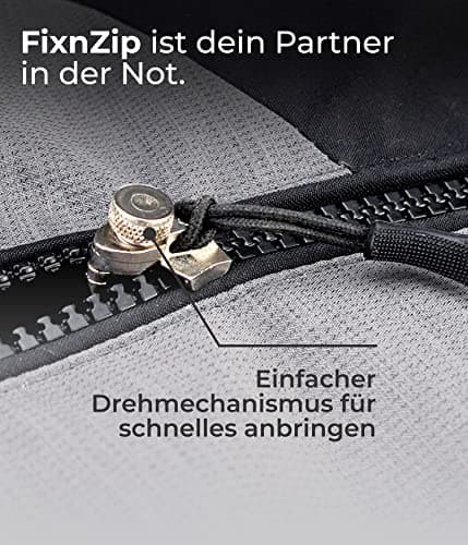 Munkees Instant Universal Zipper Repair Kit - Easy DIY fixnzip Replacement Tool for Metal and Plastic Zippers Large Graphite — view 3