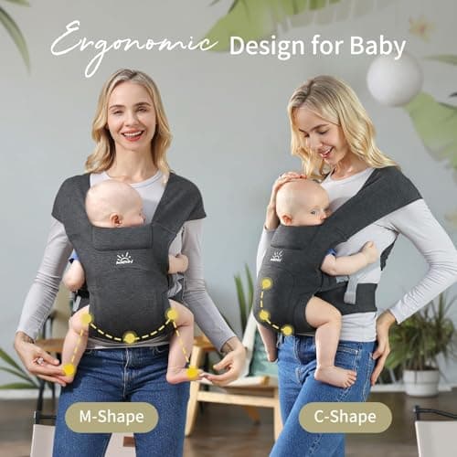 MOMTORY Baby Carrier for Newborns, Ergonomic Hip Seat Carrier, 3-12kg — view 5