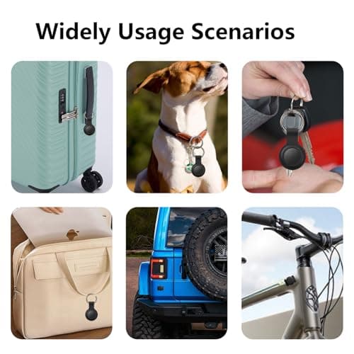 Magnetic Holder Case for Airtag,Silicone Case Keychain Key Ring 2pcs,Strong Magnetic Installation for GPS Tracker Protection Shell Applicable to Cars/Bicycles/Motorcycles/Luggage Boxes/Pets — view 6