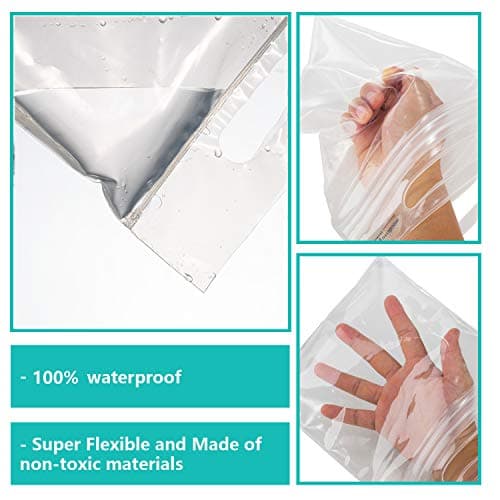 MOCOCITO 12 Pack Clear Toiletry Bags for Airport Security Liquid 20cm x 20cm Reusable Bags Approved by EU and UK Regulations — view 3