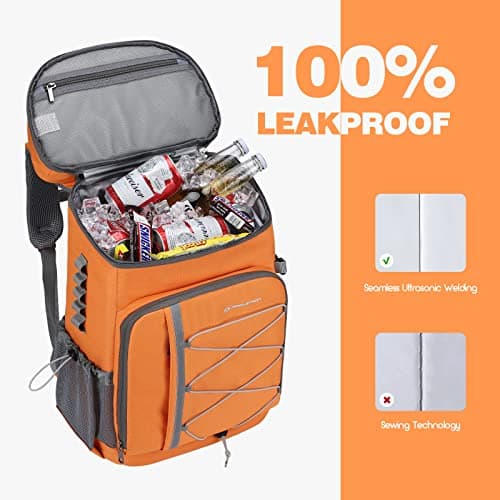 Maelstrom Insulated Cooler Backpack, 32L/35 Can Leakproof Soft Cool Bag — view 3
