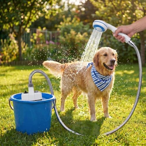 Portable Outdoor Shower, Camping Shower with Showers Pump, Built-in 1500mAh Battery, Electric Handheld Rechargeable Showers for Camping, Travel, Dorm, Van Life and Beach Trips — view 4
