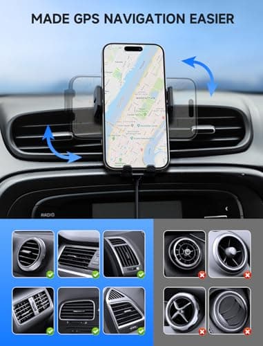 MOKPR Car Phone Holder Wireless Charger, 15W Wireless Car Charger — view 4