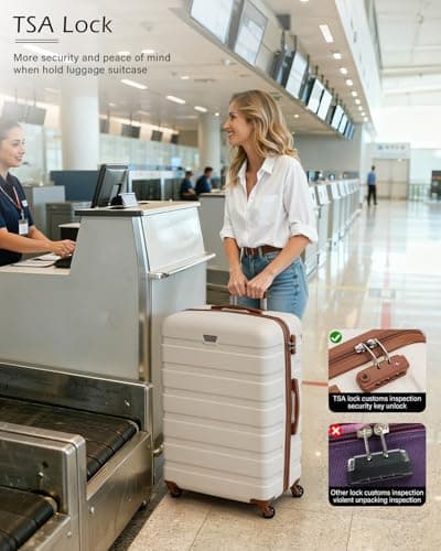 COOLIFE 20 Inch Carry On Suitcase for EasyJet, ABS+PC, Hardshell, Durable — view 6