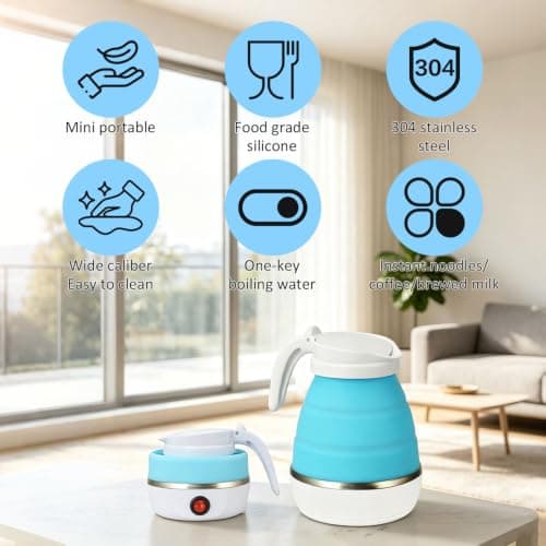 Travel Kettle Electric Foldable Camping Kettle Collapsible Kettle — view 2