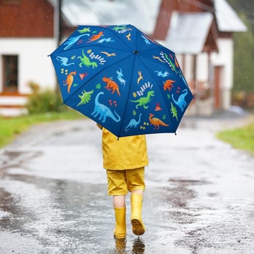 Kids Manual Fold Stick Umbrella for Boys Girls School Outdoor Dinosaur — view 6