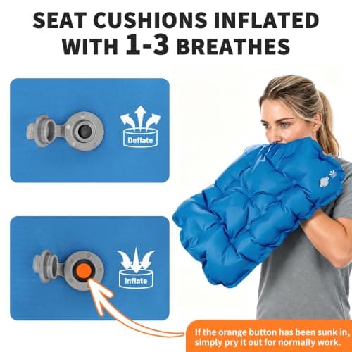 EULANT Thickened Non-slip Inflatable Stadium Seat Cushion,Blow Up Pillow — view 4