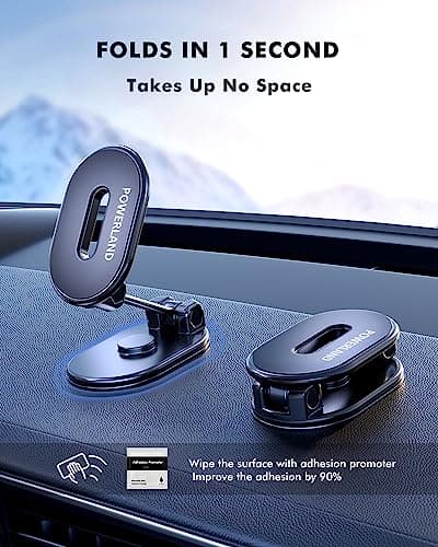 powerland Car Phone Magnet Holder【Foldable Phone Holder Magnetic】 — view 2