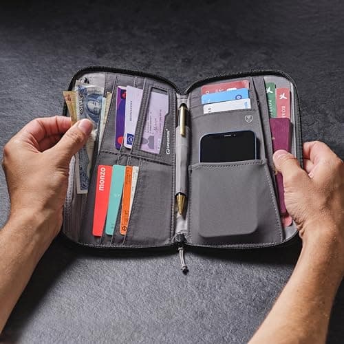 Lifeventure RFID Travel Wallet & and Passport Holder for Travelling (Grey) — view 2