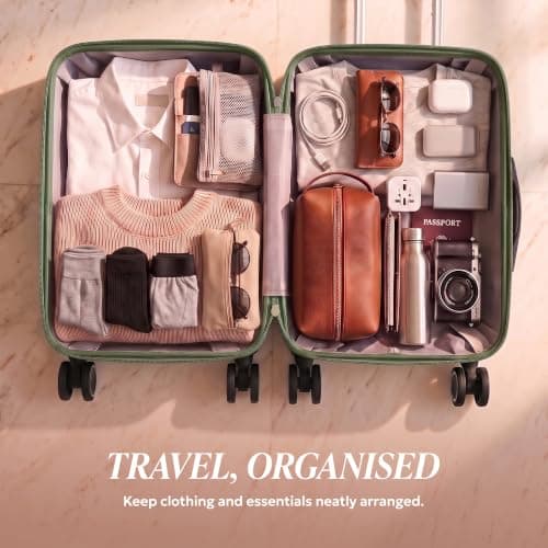 LUGG 24inch Vacay Suitcase ABS Luggage with TSA Indent Lock, Aluminium Trolley Handle, 360° Spinner Wheels, Water-Resistant & Durable Material - Airline Compatible (66.5 x 25.5 x 44cm) — view 6