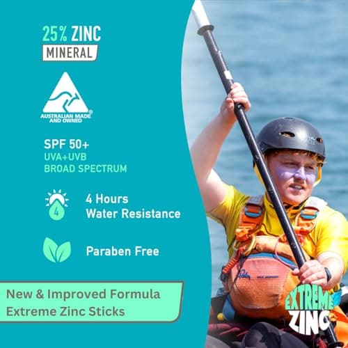 Sun Zapper Zinc Stick - Purple Colour Sunblock Stick SPF 50+ Zinc Oxide Face Mineral Sun Cream Made in Australia — view 3