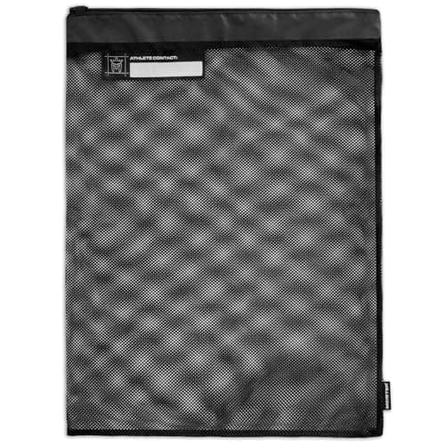 Meister Athlete XL Wash Bag - Large Mesh Sports Laundry Bag w/Zipper Lock - Black — view 2