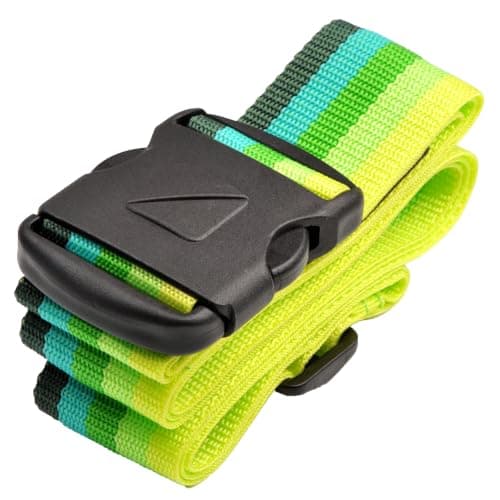 Travel Blue Luggage Straps - Multicolour Suitcase Straps for Easy Recognition - 80" x 2" Durable Polypropylene with Nylon Buckle, Integral Address Label - Secure Luggage Straps for Suitcases
