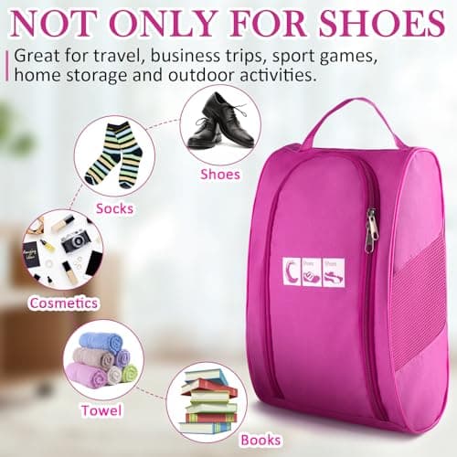 Portable Oxford Travel Shoe Tote Bag, Waterproof Shoe Packing Storage Gym Organizer — view 2