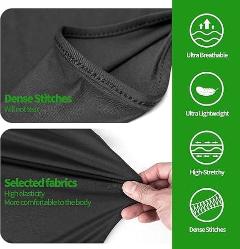 LONGKING Balaclava Ski Face Mask, UV Protector Windproof Lightweight Neck Warmer Motorcycle Cycling, Skiing, Snowboarding for Men/Women, Black - Pack of 2 — view 4