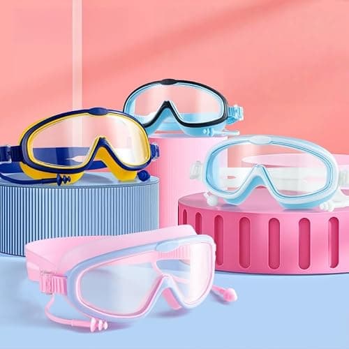 ISABELLA MOON Baby Kids Swimming Goggle, Splashyeyes Goggles, Anti-Fog UV No Leak Swim Goggle, Wide View vision Swimming Goggles, HD Swim Mask for Kids 3-12 Protection Lenses for Pool Bea(Set04) — view 4