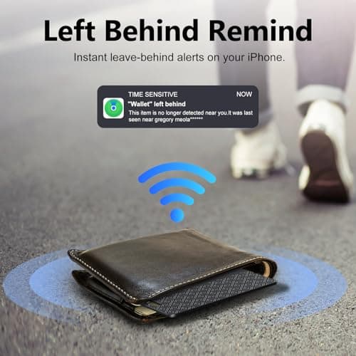 Wallet Tracker Card 2-Pack: 1.7mm Ultra-Slim Tracker Tag Works with Apple Find My(IOS only), Rechargeable Battery, Smart Finder, IP68, Bluetooth Card For Wallet, Passports, Luggage Tags, Purse (Black) — view 5
