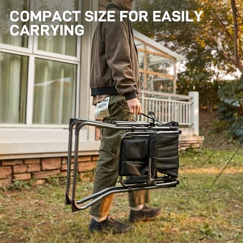 EVER ADVANCED 76CM Seat Height Tall Folding Camping Directors Chair — view 5