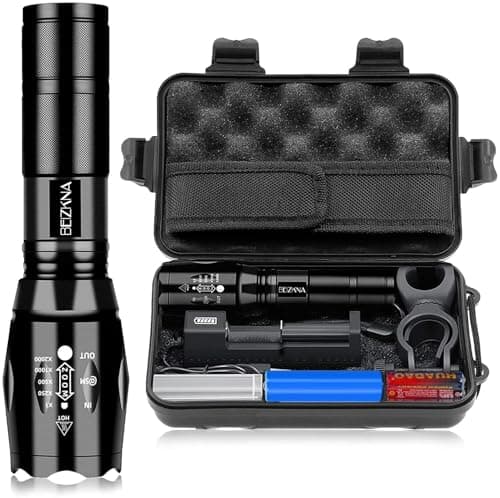 LED Torch Rechargeable Torch Super Bright 2000L Battery Powered Flashlight