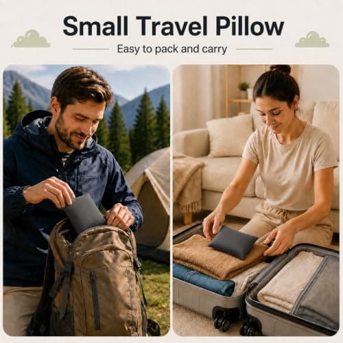 Black Mini Pillow Small Rectangle Cushion for Neck and Lumbar Support — view 5