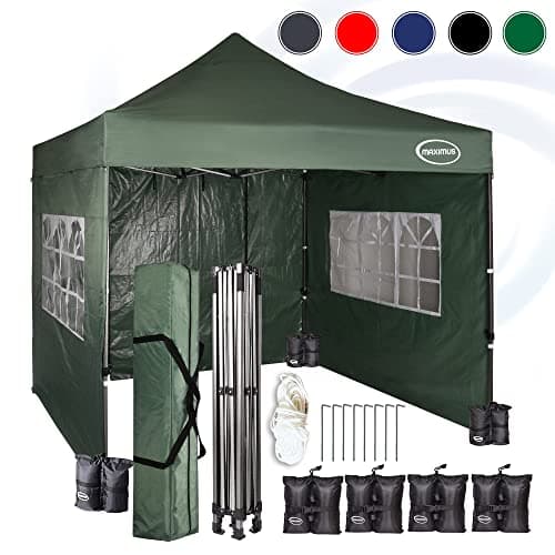 MAXIMUS® Heavy Duty Gazebo 3m x 3m commercial Gazebo Market Stall Pop Up Tent With 4 Sides (Green) — view 2