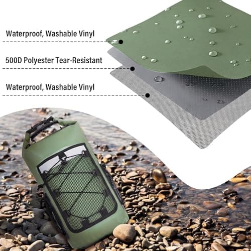 XREE 25L Dry Bag, Roll-Top Waterproof Bag Heavy Duty Waterproof Backpack — view 3