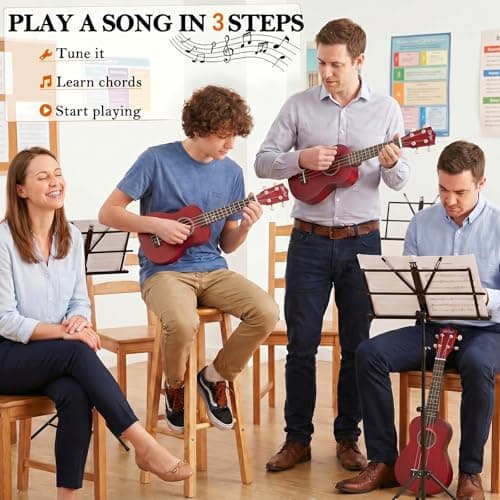 Soprano Ukulele Beginner Kit 21 Inch with Free Online Lesson Fast to Learn — view 2