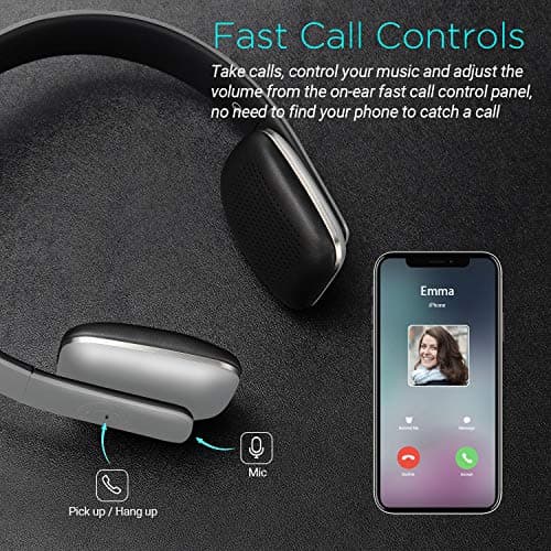 August EP636S Bluetooth 5.3 Wireless On-Ear Headphone with NFC & Microphone — view 4