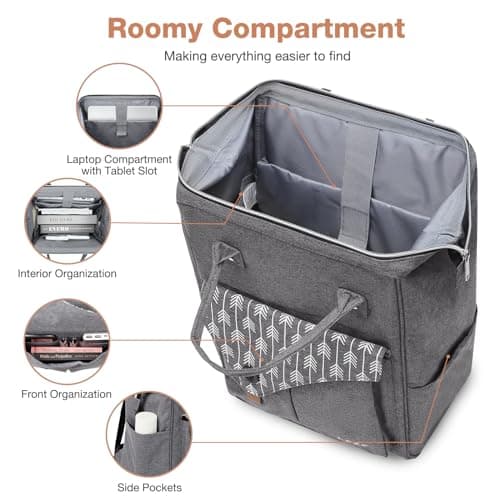 Lekesky Laptop Rucksack Bag 15.6 Inch Computer Backpack School Bag for Travel Business College Women Men- Grey — view 3