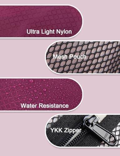 GOX Travel Toiletry Bag,Dopp Kit Case,Ultra-Light Cosmetics Bag Makeup Organizer, Purple, 9.8*4.3*3.3 Inches — view 5