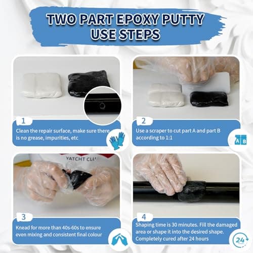 Epoxy Putty 10.5oz/300g Black Putty Stick Fix Leaks, Cracks and Fill Holes — view 2