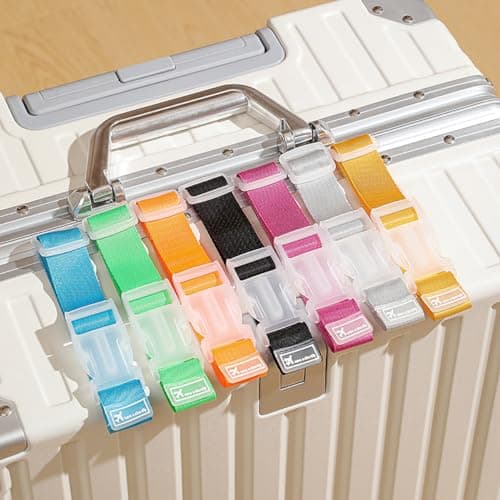 RUIENGCOMM 8 PCS Elastic Fastening Belt for Luggage Adjustable Luggage Straps for Suitcases Attach Bags Portable Travel Suitcase Accessory — view 4