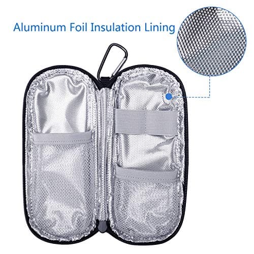 Yarwo Insulin Cooler Travel Case, Diabetic Case with 2 Ice Packs, Purple — view 5