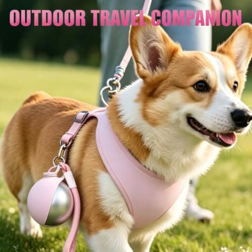 2-in-1 Portable Dog Water Bottle, 285ml Stainless Steel Pet Travel Bottle — view 2