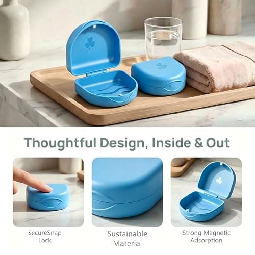 ARGOMAX Slim Retainer Case with Magnetic Closure, Sky Blue — view 5