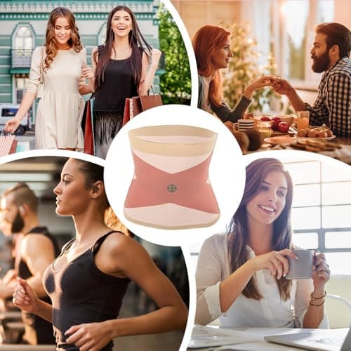 Waist Belt for Women - Elastic Lightweight Support Band, Neoprene Sweat Enhancing Wrap, Adjustable Fit Cincher, Waist Trimmer Back Support Core Stability | Walking Jogging Yoga Pilates Activities — view 5