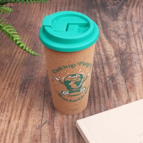 Myga Reusable Coffee Cup - 450ml Leakproof Double Walled Insulated Travel Mug with Lid - Large BPA-Free Eco-Friendly Cork Thermal Cup for Hot & Cold Drinks - Planet B — view 6