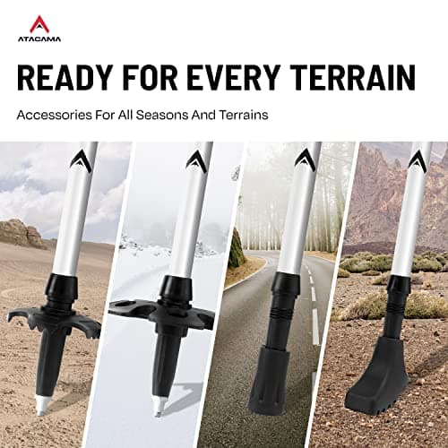 ATACAMA Walking Poles Women - Lightweight Aluminium Carbon Hiking Sticks Men Cork Handle - Adjustable Telescopic Hiking Poles - Folding Trekking Poles - Nordic Walking Poles Men - Hiking Accessories — view 5