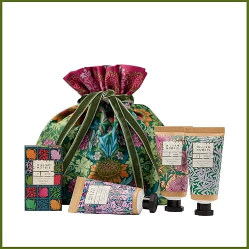 William Morris At Home Hand Creams x3 30ml, Guest Soap 50g, Velvet Pouch — view 5