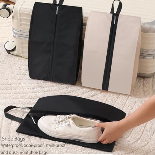 Shoe Bag for Travel, Oxford Fabric Shoe Pouch Odor-Absorbing Waterproof Multi-Purpose Shoe Storage for Golf, Dance, Gym, Travel Organizer or Dust Cover — view 6