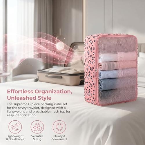 6pcs Foldable Large Packing Cubes, Travel Suitcases Organiser — view 5