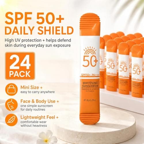 Travel Sun Cream Travel Size Sunscreen SPF 50+ Mini Sun Cream for Face & Body, Waterproof & Non-Greasy, No White Cast, Lightweight UV Protection for Daily Use, 24PCS — view 6