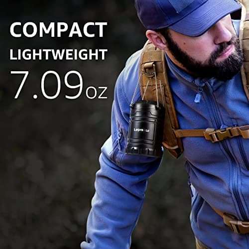 Lepro Camping Lights, Collapsible Camping Lantern Battery Powered, 4-Pack — view 2