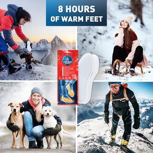 The Heat Company New Sizes Feet Warmers - 8 Hours of Heat Thermal Insole Shoe Heating Foot Warmer Foot Heaters Small( UK 3-5), 30 Pairs — view 4